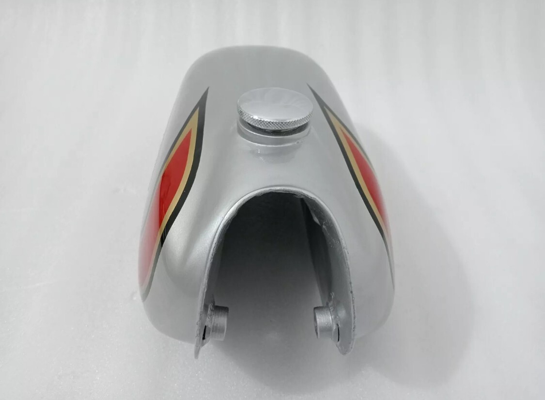 YAMAHA YZ80 YZ80A Silver Painted Steel Petrol Tank Model 1974 to