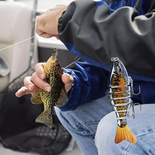 7 Segment Fishing Gear Bionic Swimming Bait Bass Tackle Fishing Gear Lure Tool - Bild 3 von 38