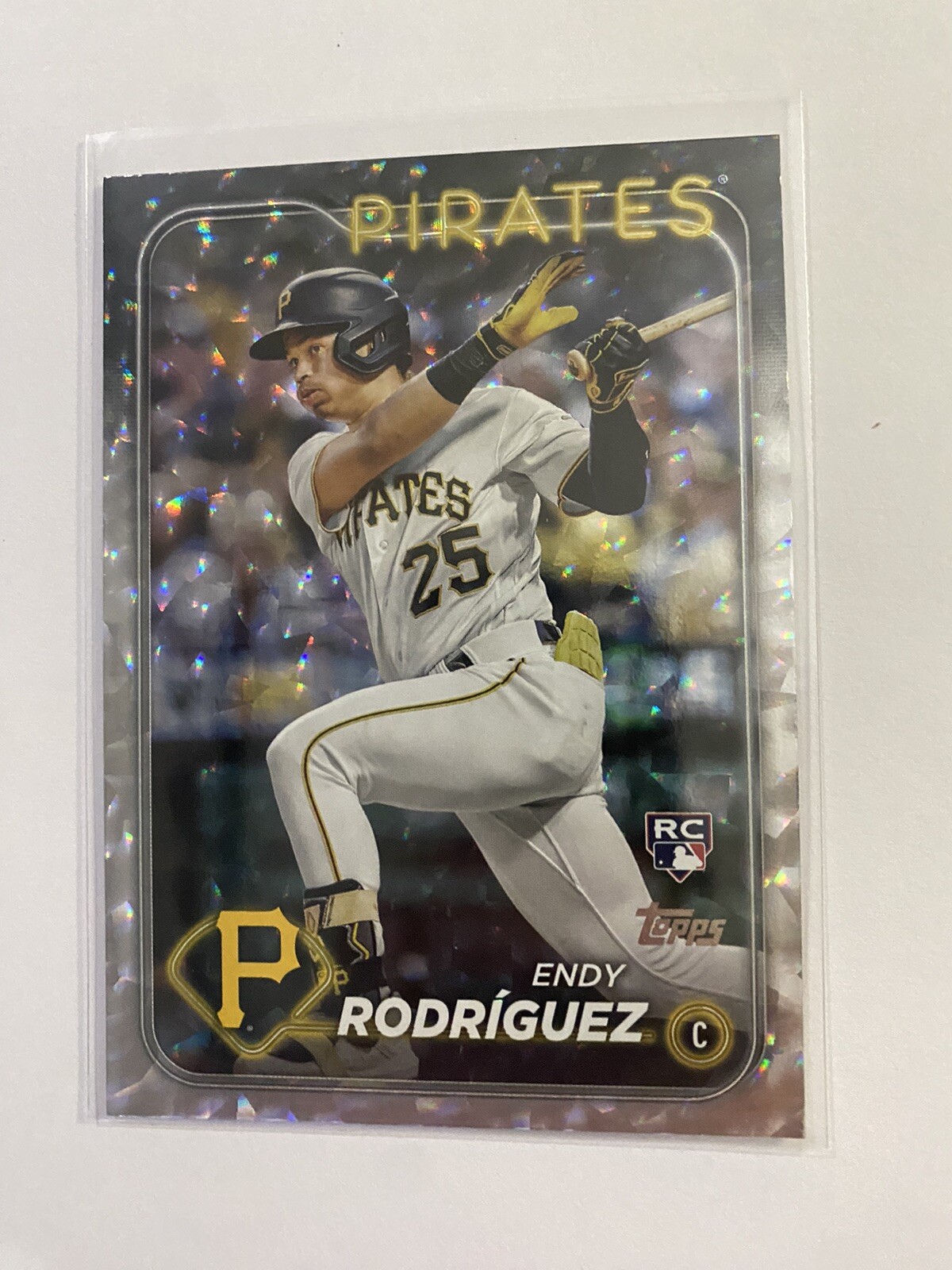 2024 Topps Series 1 Pirates Endy Rodriguez ROOKIE SILVER CRACKLE FOIL #3