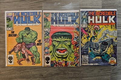 Incredible Hulk #320 325 & 337 Doc Samson App Lot Of 3 Marvel Comics 1986 VF-NM 