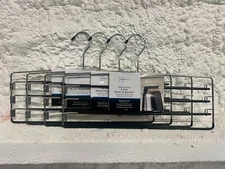 LOT OF 8 Mainstays Space-Saving 4-Tier Pants Hanger Organizer w/ Swing Out Arms