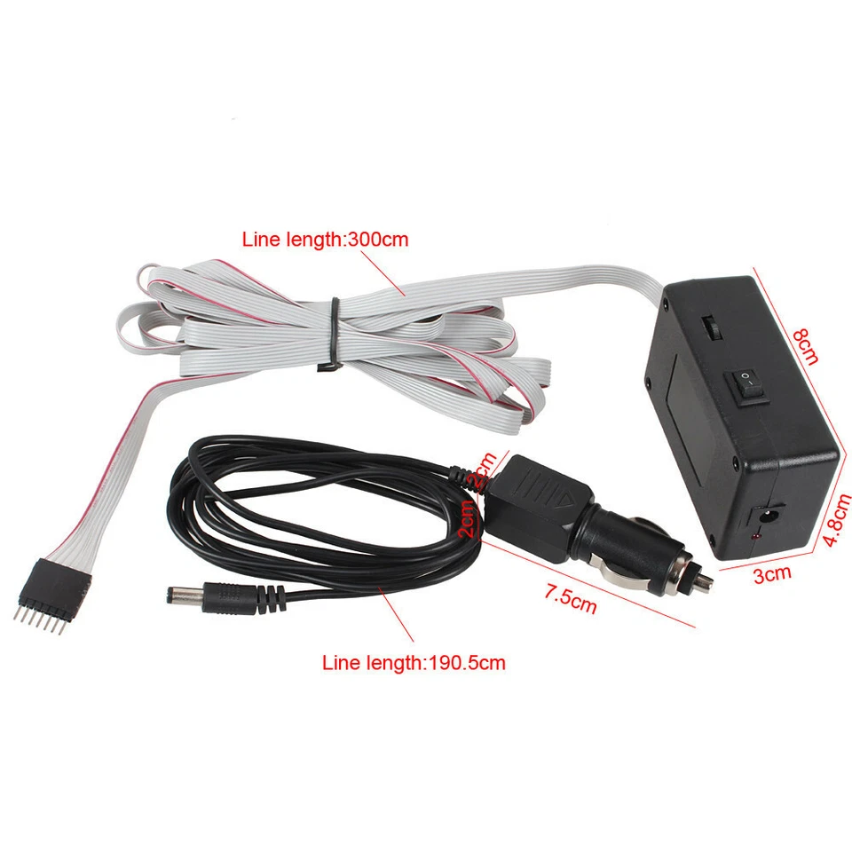 Lámpara ecualizadora activada de sonido pegatina LED luz ritmo música coche león 90*25 cm Foto 4 de 4