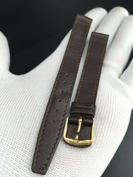 CORREA-STRAP MILITAR WATCH LEATHER BROWN EXTRA LARGE XL 16MM "VINTAGE 1970"