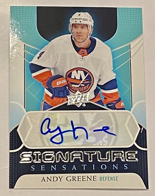 Andy Greene 2020-21 Upper Deck Signature Sensations #SS-GR NYI Islanders Auto