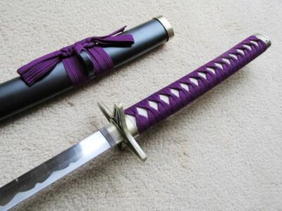 S3130 BLEACH HITSUGAYA TOSHIRO HYOURINMARU SWORD WHITE HAMON BLADE PURPLE 40.3''