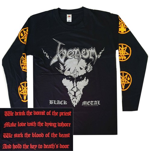 Venom Black Metal Long Sleeve Shirt S M 