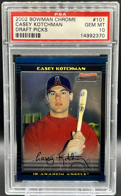 2002 Bowman Chrome Draft Picks Casey Kotchman Rookie PSA 10 GEM MINT Angels RC
