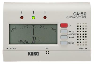 Korg CA-50 Chromatic Tuner Orchster Instrument Dur- & Moll-Terzintervall Weiß