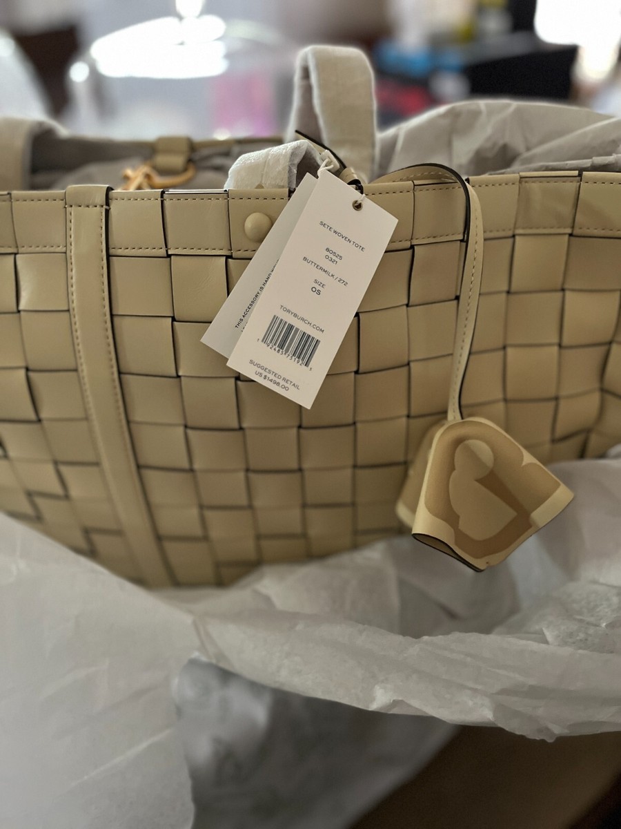 07！ Tory Burch Sete Woven Toto | eBay