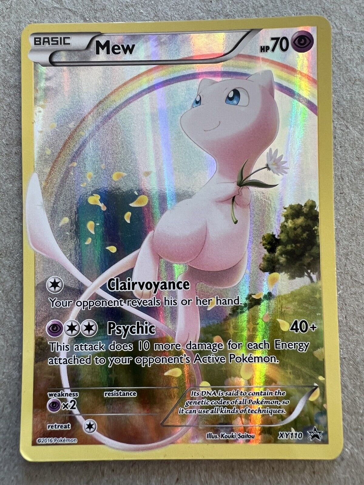 Card Mew XY110/183 da coleção XY Black Star Promos