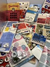 Vintage Lot of Sewing Notions Buttons Snaps Binding Hooks eyes  more