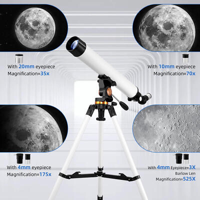 700mm Astronomical Telescope 525X with Phone Adapter for Beginner Moon Watching