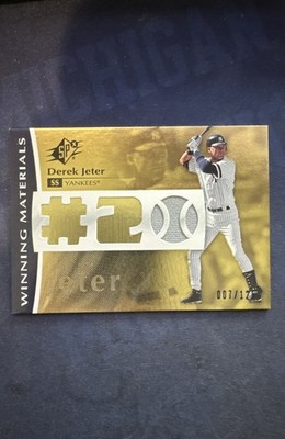 2008 SPx - Winning Materials Derek Jeter #WM-DJ Jersey Number game used!  /125 