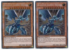 2x Blue-Eyes Shining Dragon - (LCKC-EN008 - 1st Ed - Secret Rare) - NM - Yugioh