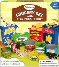 100PCS Grocery Play Food Set Realistic Pretend Play Kitchen Toy for Kids