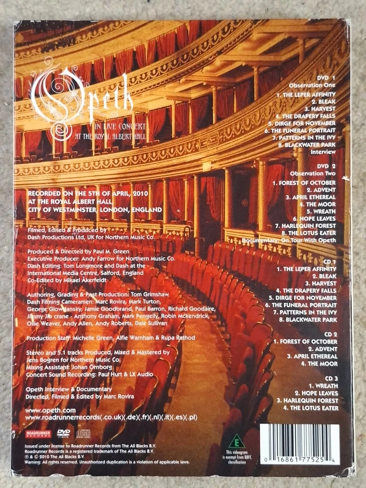 Opeth Live at The Royal Albert Hall Deluxe CD & DVD Set 2010 - Image 2 of 3