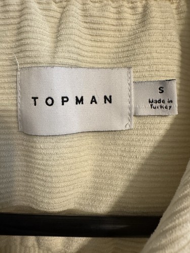 Topman Men’s Small Short Sleeve Button Down Shirt Beige - Picture 2 of 4