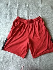 Nike Basketball Dri Fit Gym Shorts Scarlet Red  Black Men  s L - Tiny Flaw
