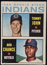 1964 Topps Tommy John Bob Chance Rookie Fair #146 Indians