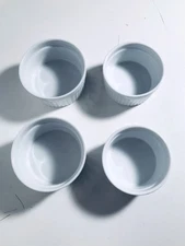 HIC Harold Import Co. Set Of 4 White  Round Porcelain Ramekins EUC