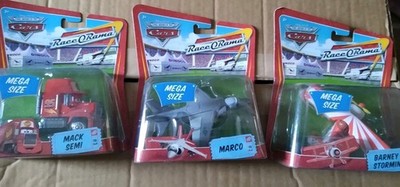 Disney Pixar Cars Mega Size Mack Semi  Marco Barney Storming Lot Unopened Read