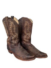 Tony Lama 6979 El Paso Boots 11.5 D Tan Saigets Worn Goat USA Made