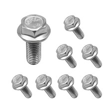 8PCS Car Top Front Skid Plate Bolts, 304 Stainless Steel 12mm Hex Head Auto S...