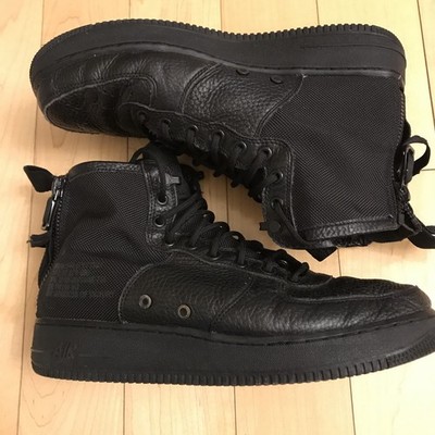 Size 10 Nike Air Force 1  Mid Triple Black Urban Utility FTWR SF AF1 Mid Exc