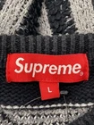 Pull tricot Supreme 21AW logo chenille L coton noir occasion