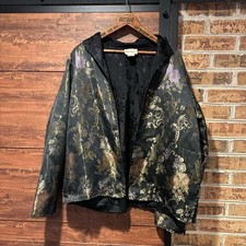 Elegant Floral Black Blazer Large 14 