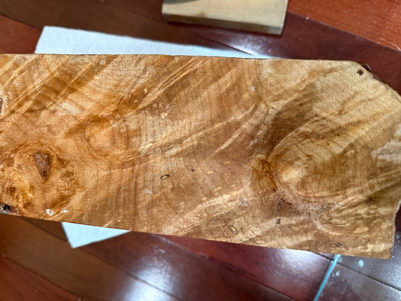 Maple Figured hardwood block - 6 1/2" x 9 1/2" x 4" -Woodworking -Lathe