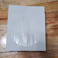 110 White CD DVD Paper Sleeves Envelopes w/ Flap  Clear Window Disc Storage New