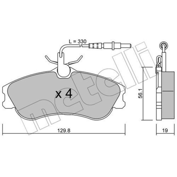 Metelli BremsbeläGe Vorne FüR CitroëN Berlingo Kasten Peugeot 306 Break Partner-image
