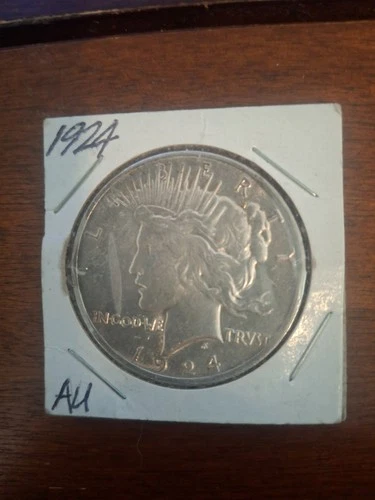 1924 peace silver dollar AU