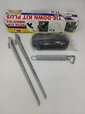 Fiamma Motorhome/ Caravan 11m Tie Down Kit Plus - Black - Fits Awnings up to 6m