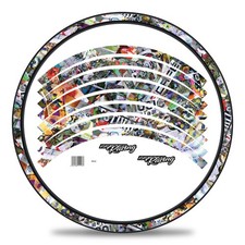 MTB Bike Fahrrad Felgen Aufkleber Set Racing Stickerbomb Matt 27-29 Zoll RX035