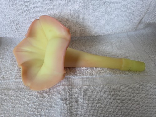 Vintage Fenton Burmese Jack In The Pulpit Epergne Horn - Imagen 5 de 18