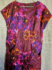 Dana Buchman women dress 16 Sheath multicolor abstract pocket