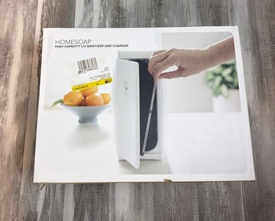 HomeSoap Large Capacity UV Light Sanitizer & Charger | White