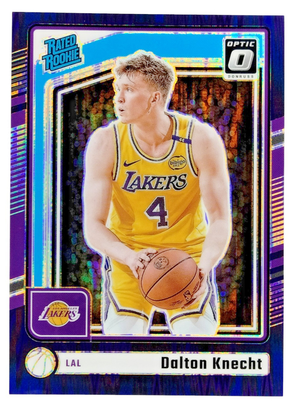 #256 Dalton Knecht 2024-25 Donruss Optic - Purple Shock (RC) Lakers