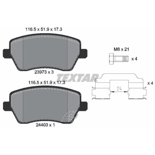 Textar BremsbeläGe Vorne FüR Suzuki Swift III Splash Opel Agila (B) Stromos-image