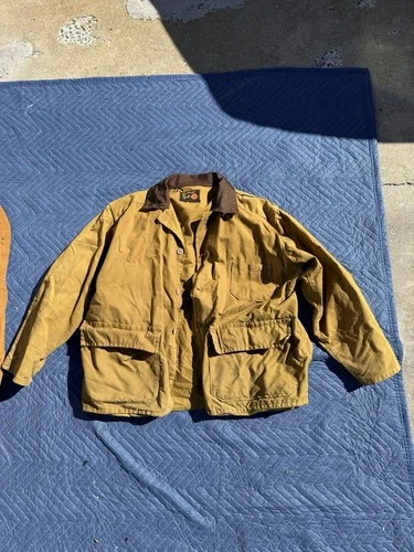 Bullseye Bill Hunting Jacket Vintage Water Repellent Duck Canvas, Size Large - product listing photo