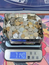 ~BIG~ World Foreign Coin 7.0 Pound Mixed Bulk Lot Asia Mexico S. America Europe