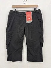 The North Face Pants Womens 10 Black Horizon Utility Capri Hiking Nylon Trail