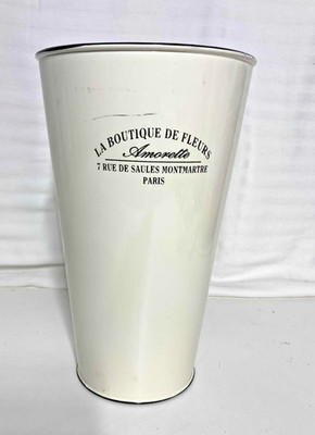 Vase Retro Style La Boutique De Fleurs Amorette Metall Creme 25 cm Wohndeko