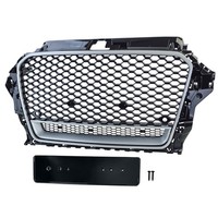 Sport KüHlergrill Wabengrill Schwarz Glanz Silber FüR Audi A3 Typ 8V 12-16