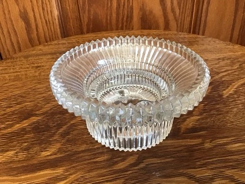 VINTAGE CLEAR BOTTOM FOR A FAIRY LAMP WORKS WITH FENTON