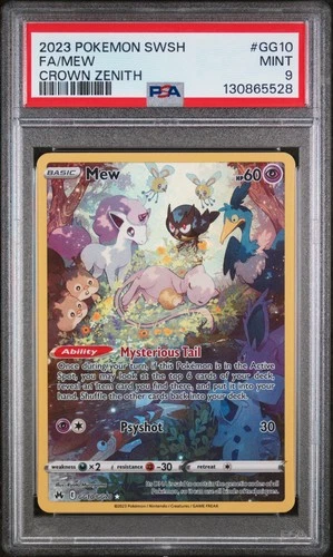 2023 POKEMON SWORD & SHIELD CROWN ZENITH #GG10 FULL ART/MEW PSA 9