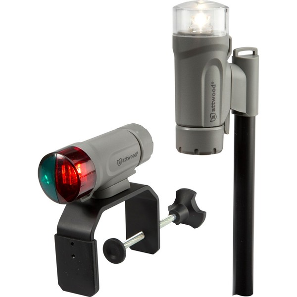 Attwood Transom Tragbar Led Licht Set Marine Grau 14190-7 Boot Segelboot Marine-image