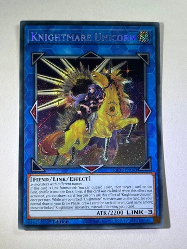 Knightmare Unicorn Alt Art RA01-EN043 Secret Rare 1st Edition YuGiOh Card NM